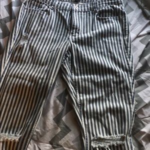 H&M blue striped jeans